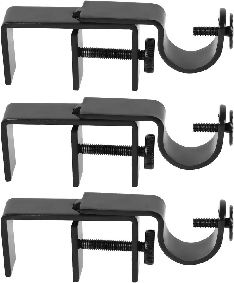 INSFITY Outside Mounted Blinds Curtain Rod Bracket (Only Fit for 1.3-2 inches Rectangle Headrail) No Drill No Tools Required (Patent Depending) - Image 1